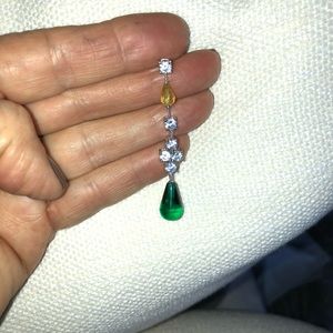Rhinestone drop earrings